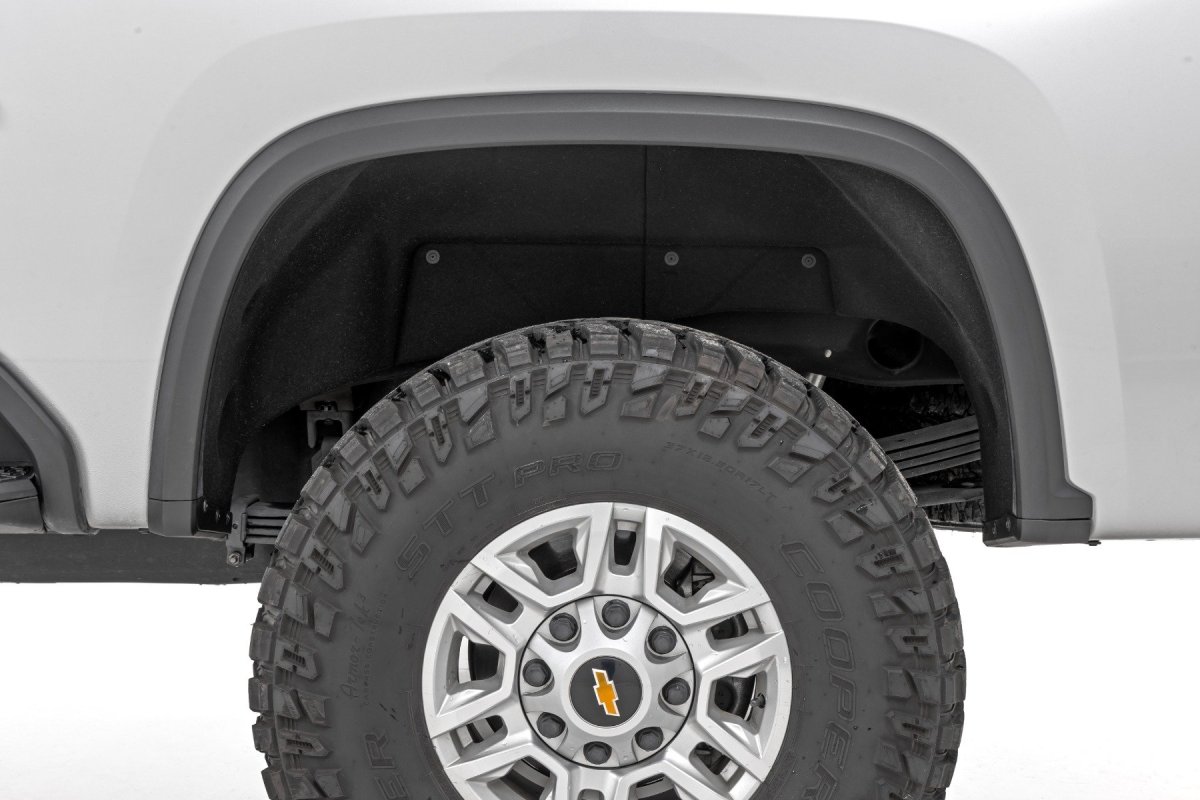 Chevrolet Silverado 3500 HD Mud Flap Delete Kit - Rough Country - Tri-Blend ABS - '20-'25